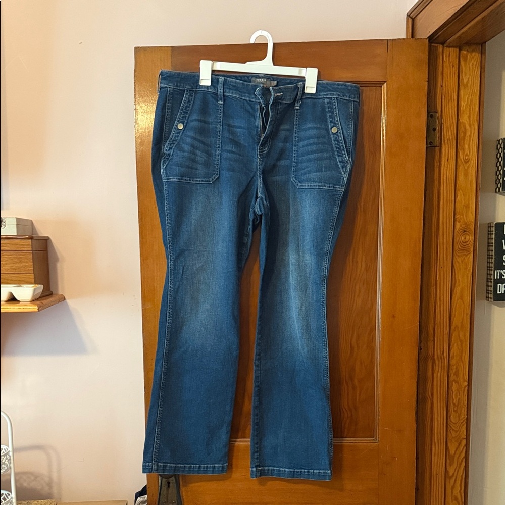 Torrid Dark Blue Flare Jeans